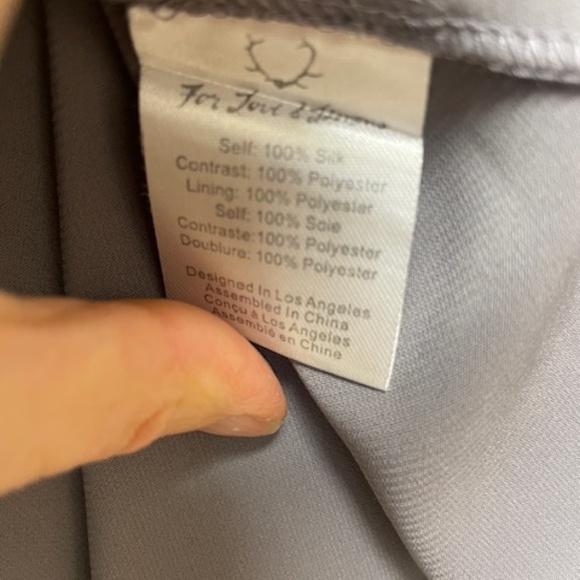 For Love & Lemons Sierra Silk Mini Dress Blue Floral EUC - Picture 10 of 15